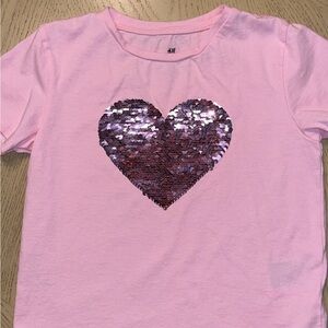 H&M Girls Flip Sequin Shirt 4-6